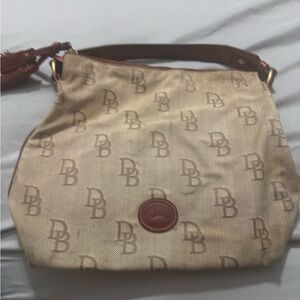 Authentic Dooney & Bourke Brown Monogram Shoulder Bag